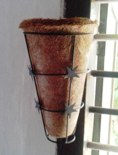 Cocopeats Online Coir Liner Conical Coir Liner with Steel Hanger 5 inches